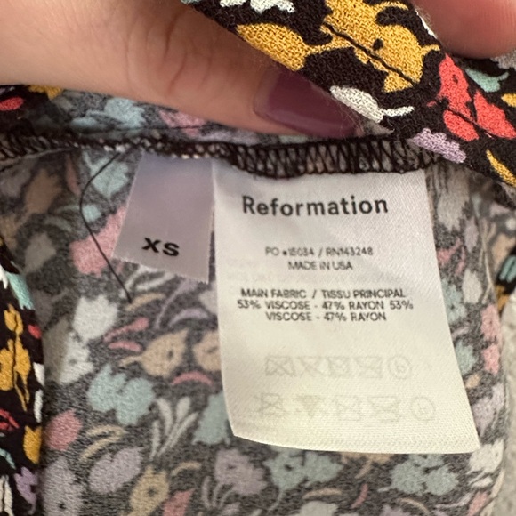 Reformation Black Floral Seville Mini Dress in Nolita - XS - Picture 10 of 10